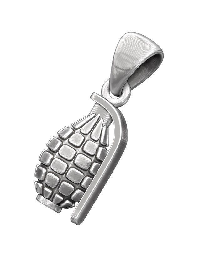 Grenade Pendant Realistic and Detailed 3D print model_9