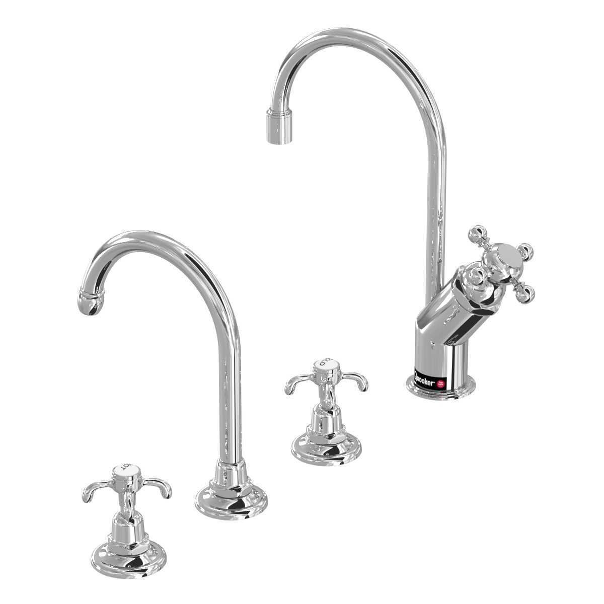 Two kitchen taps mixers Quooker and Volevatch 3D model_2