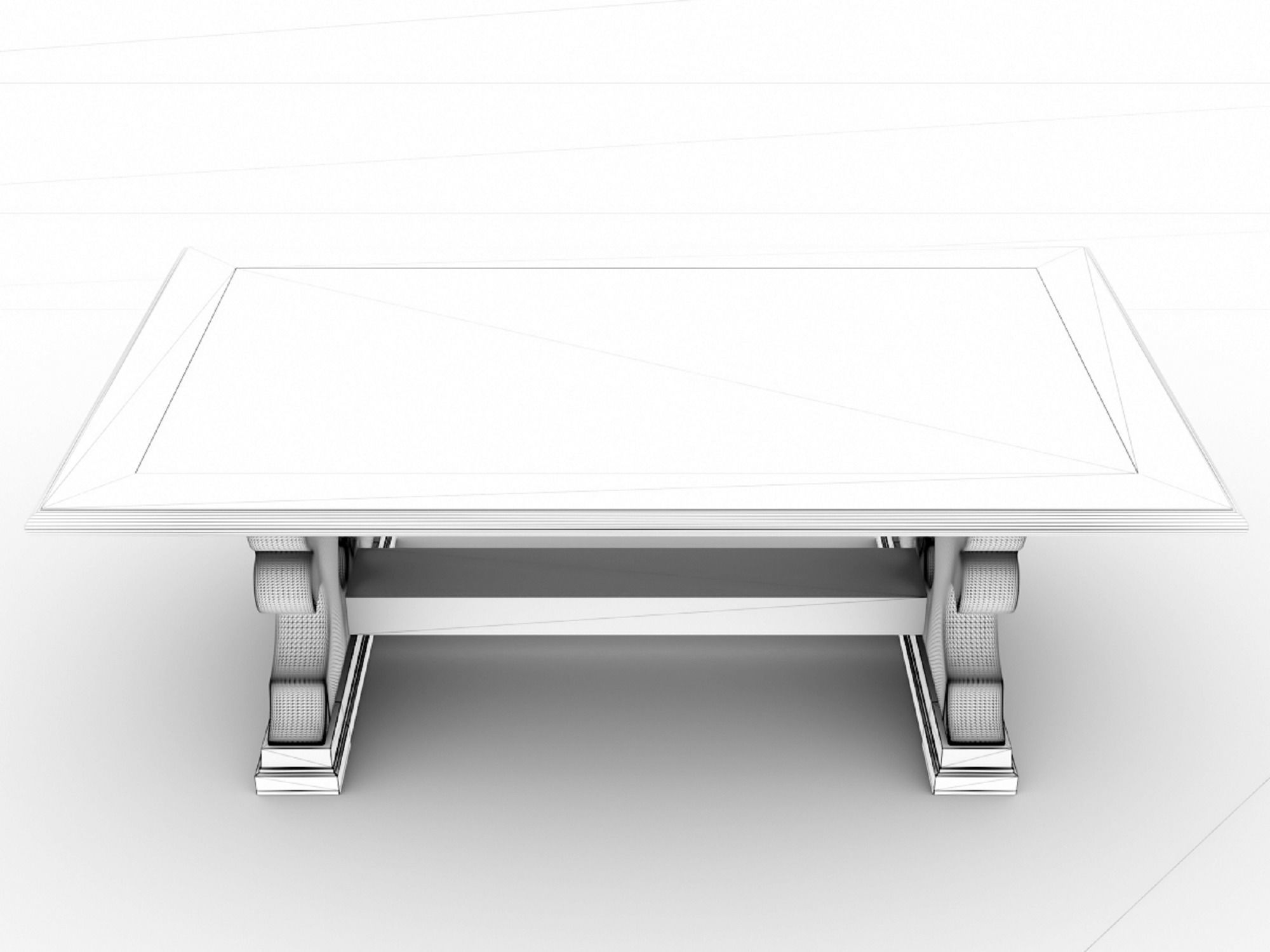 Gray Fabric Couch and Wooden Coffee Table 3D model_19