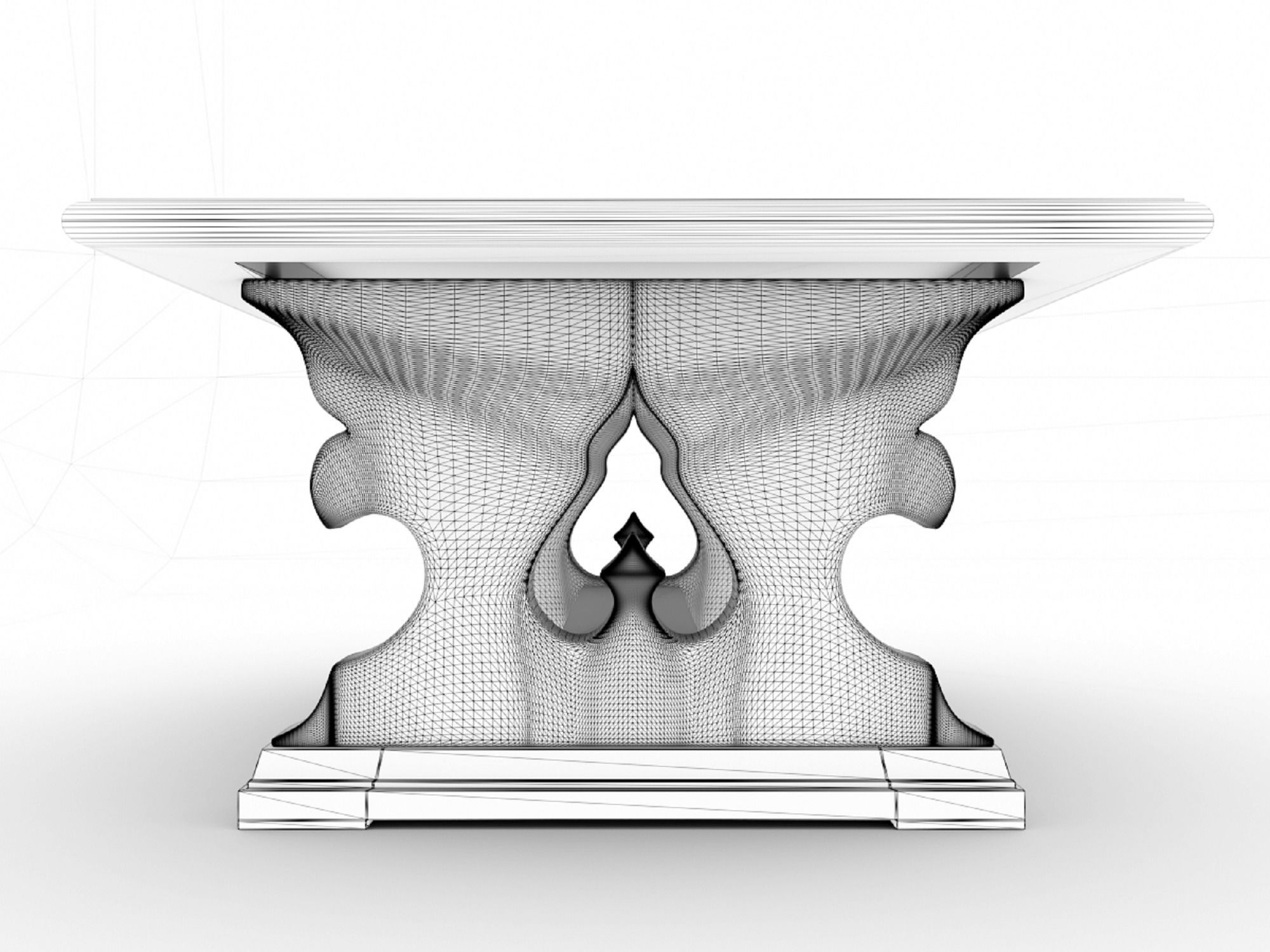 Gray Fabric Couch and Wooden Coffee Table 3D model_16