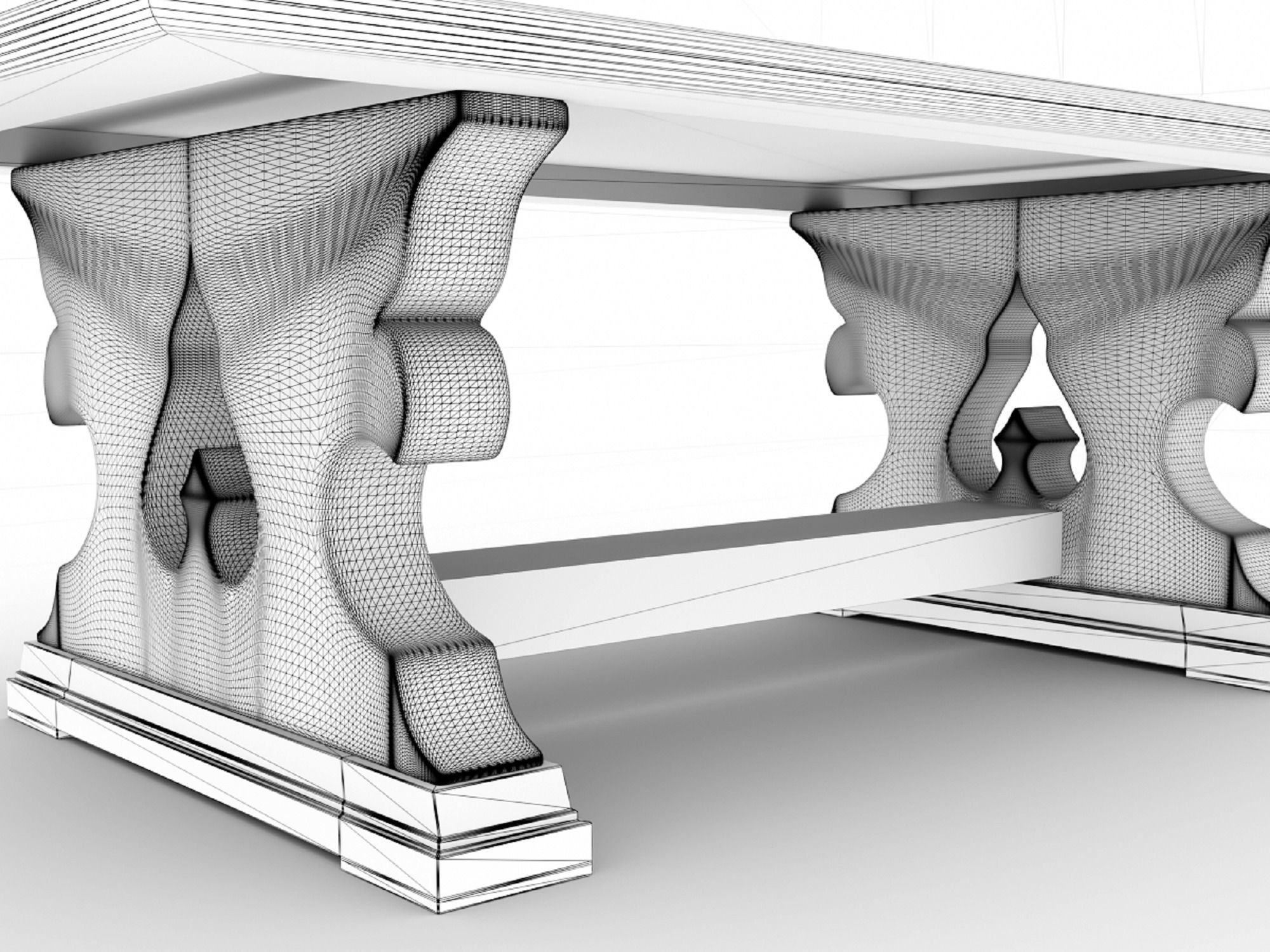 Gray Fabric Couch and Wooden Coffee Table 3D model_18