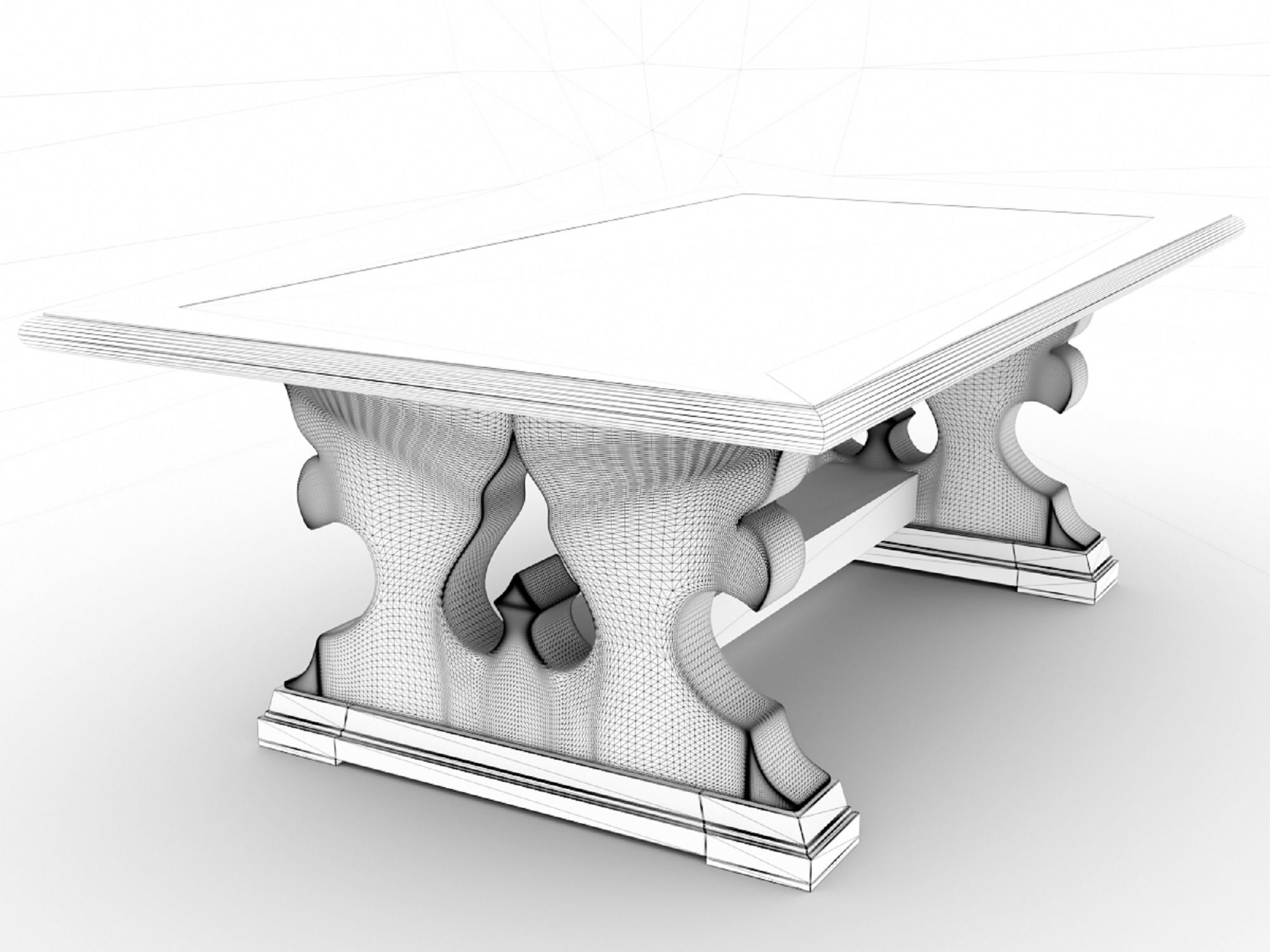 Gray Fabric Couch and Wooden Coffee Table 3D model_17