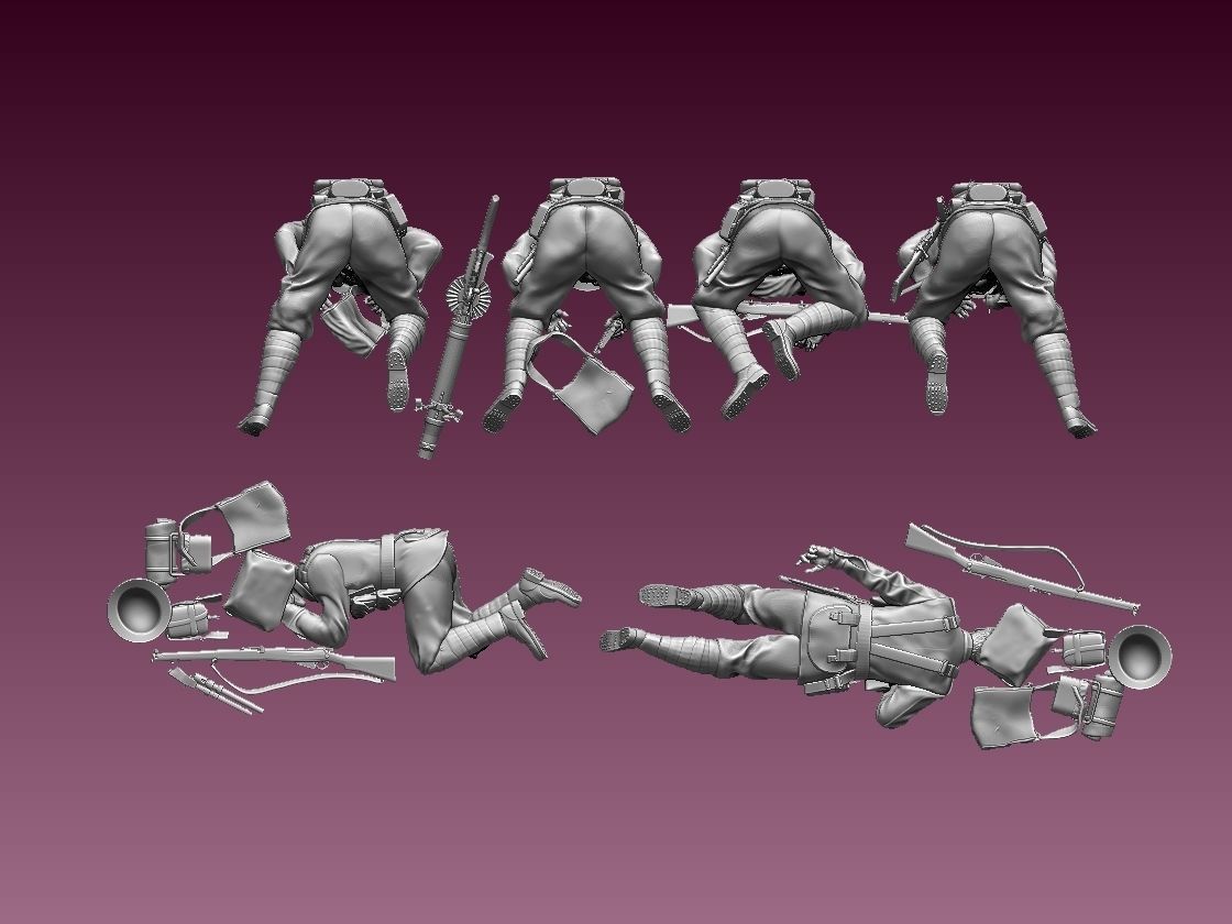 British soldiers ww1 3D print model_56