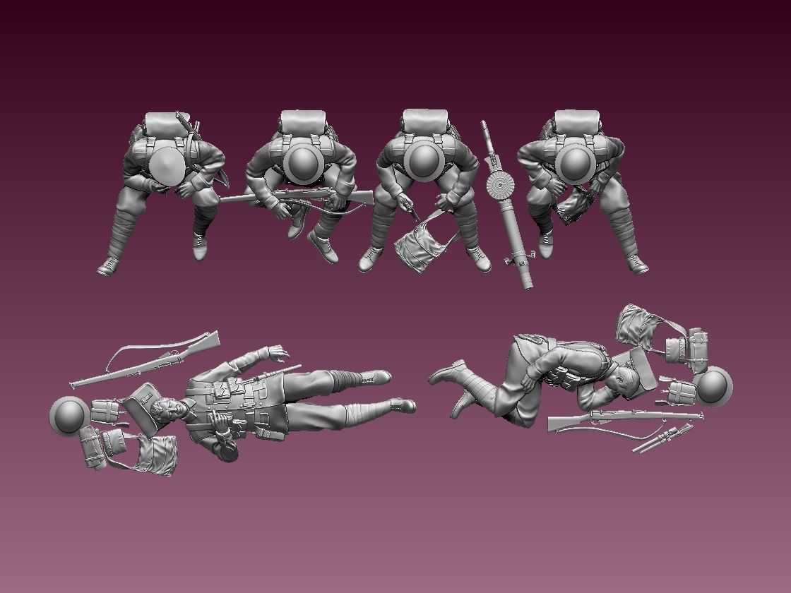 British soldiers ww1 3D print model_74