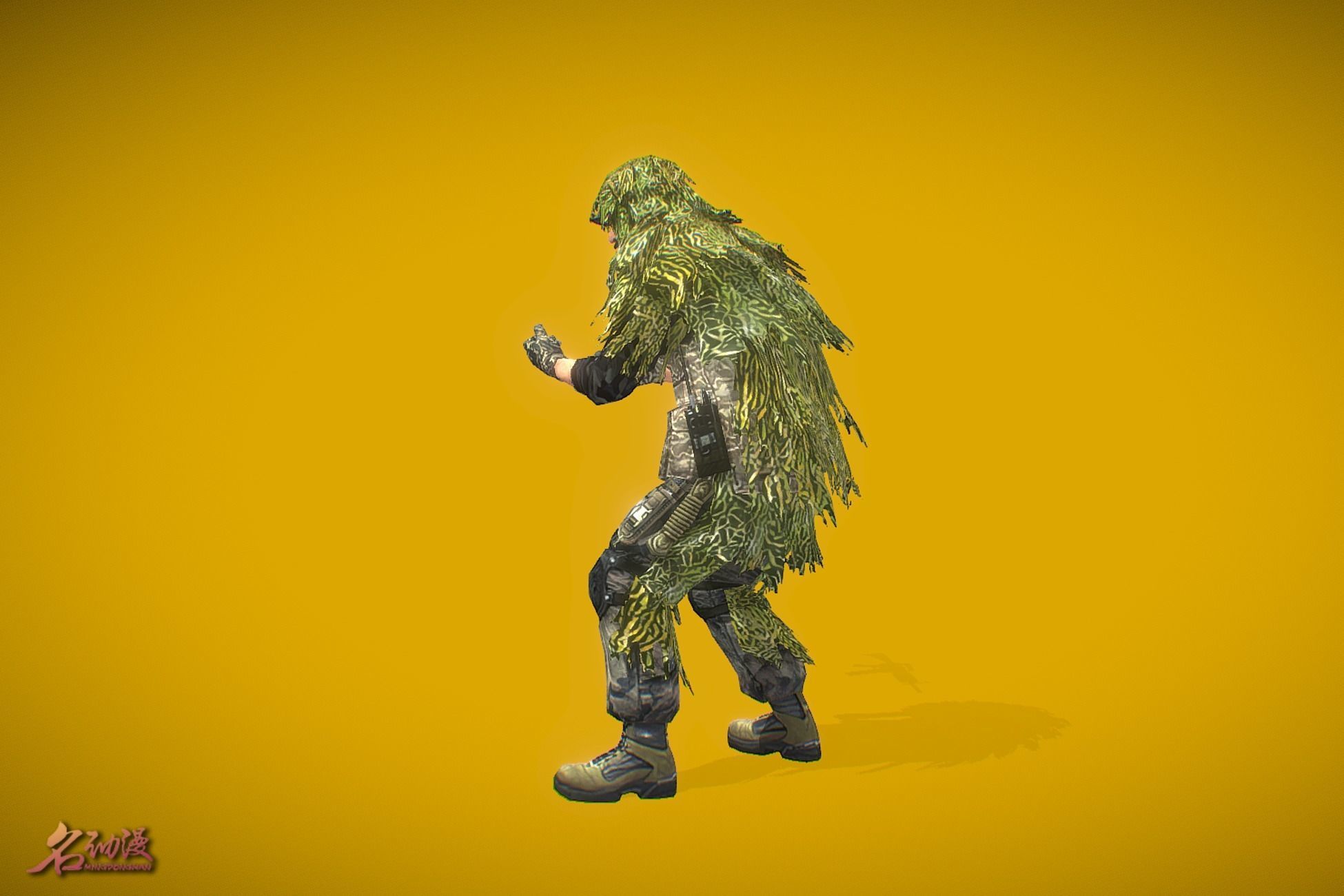 Battle Royale Soldier 5 Low-poly 3D model_2