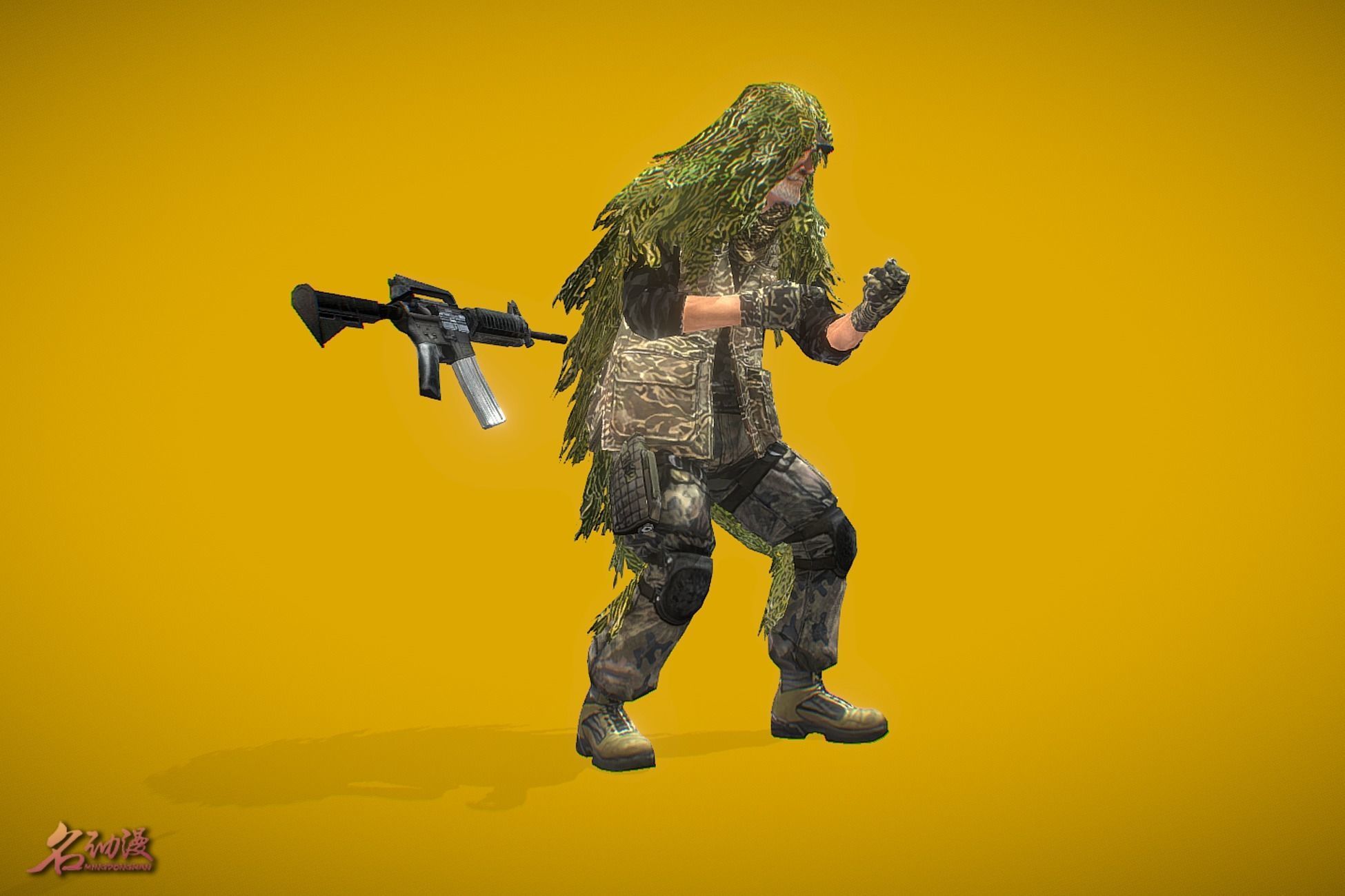 Battle Royale Soldier 5 Low-poly 3D model_3