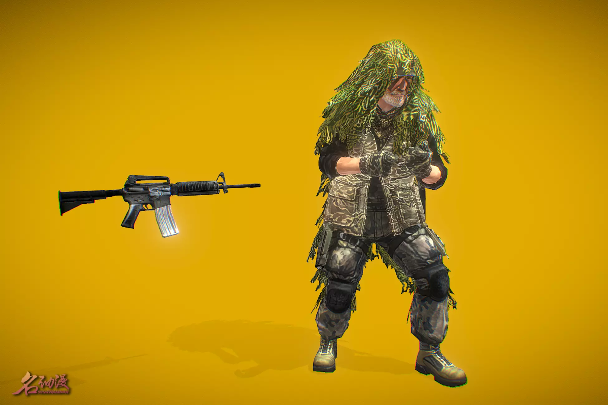 Battle Royale Soldier 5 Low-poly 3D model_0