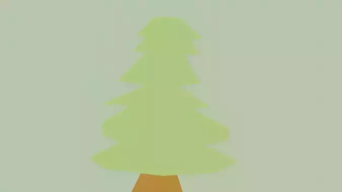 low poly pine tree