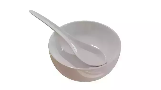 Soup Bowl 3D Model Low-poly 3D model