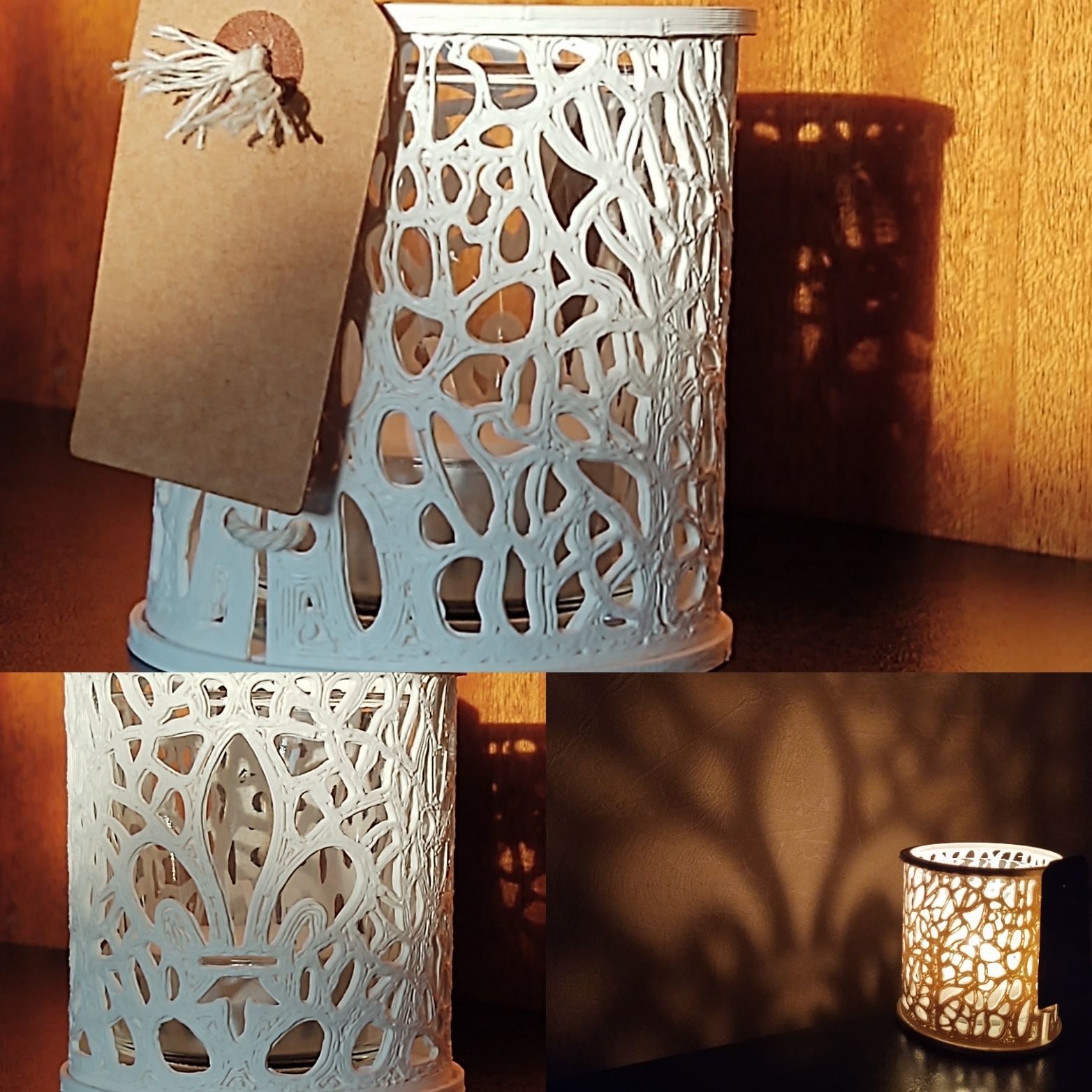 Light flower candle 3D print model_3