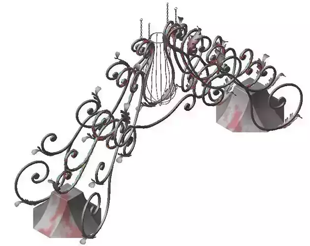 Chandelier bird cage like 3D model