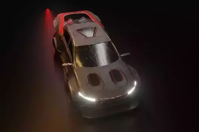 Cyberpunk TOGG  Low-poly 3D model