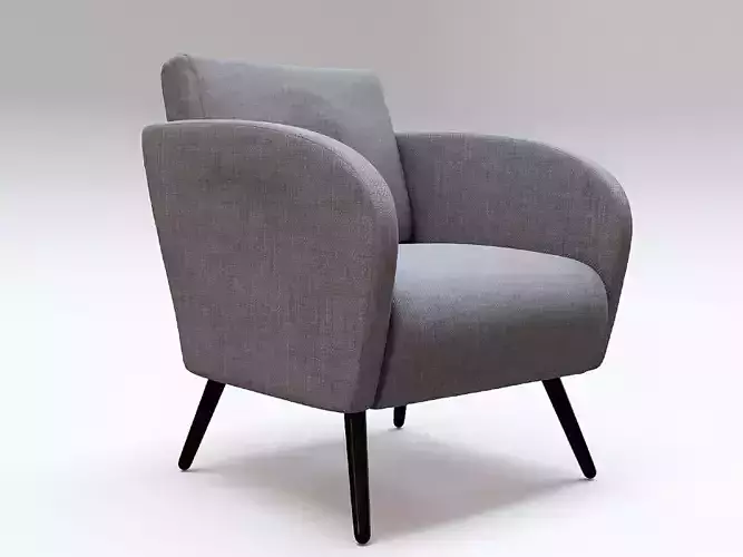 Gray Fabric Armchair