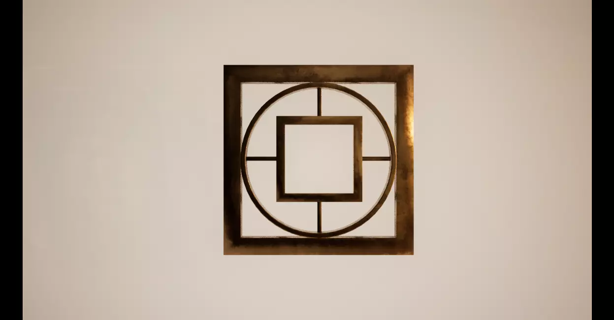 Bronze Wall Decoration 03 Free low-poly 3D model