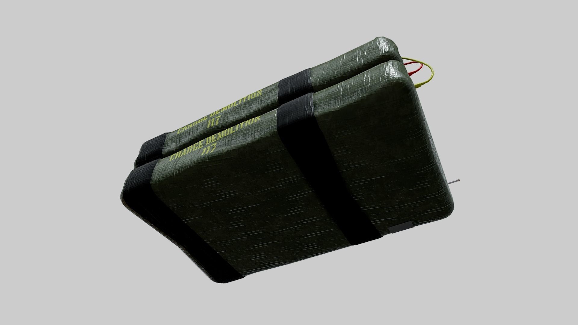 C4 explosive device Low-poly 3D model_5