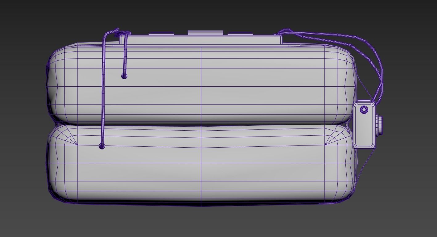 C4 explosive device Low-poly 3D model_7