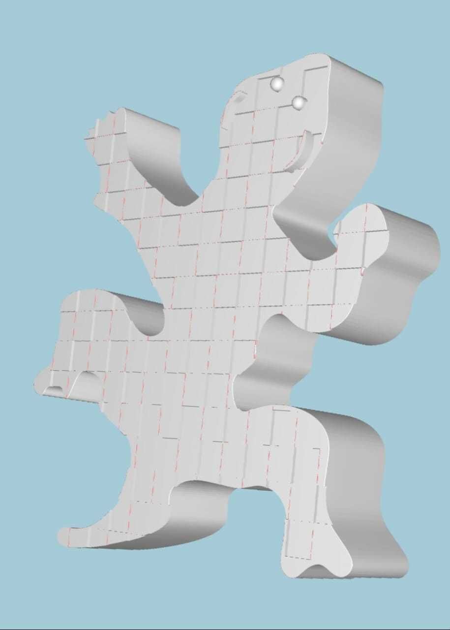 MakeIT Lizard Animal Shape 3D Model 3D model_3