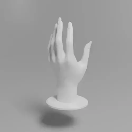 Female hand stand for wristwatch and rings 3D print model
