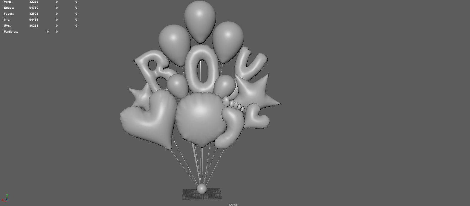 BABY BOY BALLOON 3D model_6