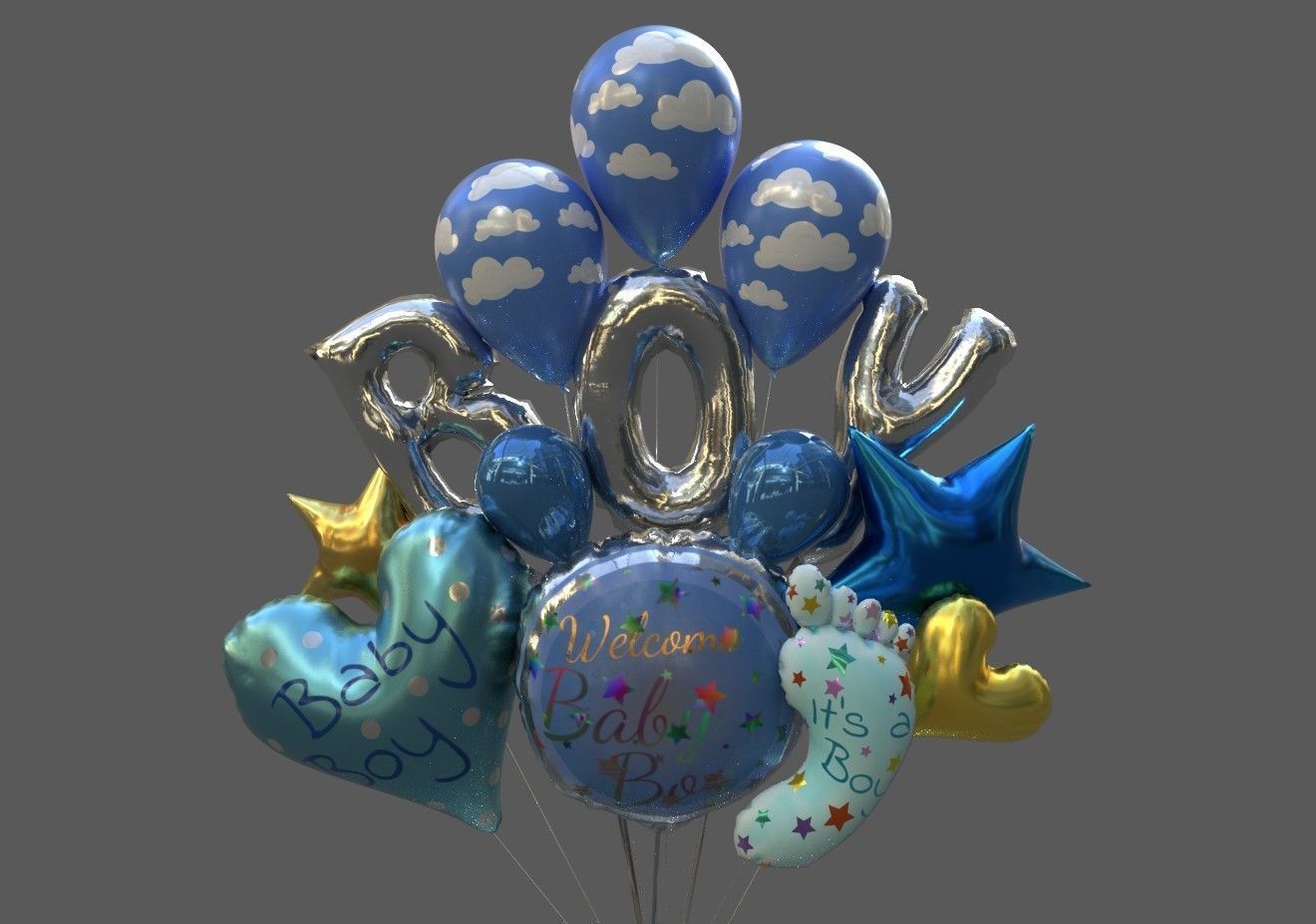 BABY BOY BALLOON 3D model_1
