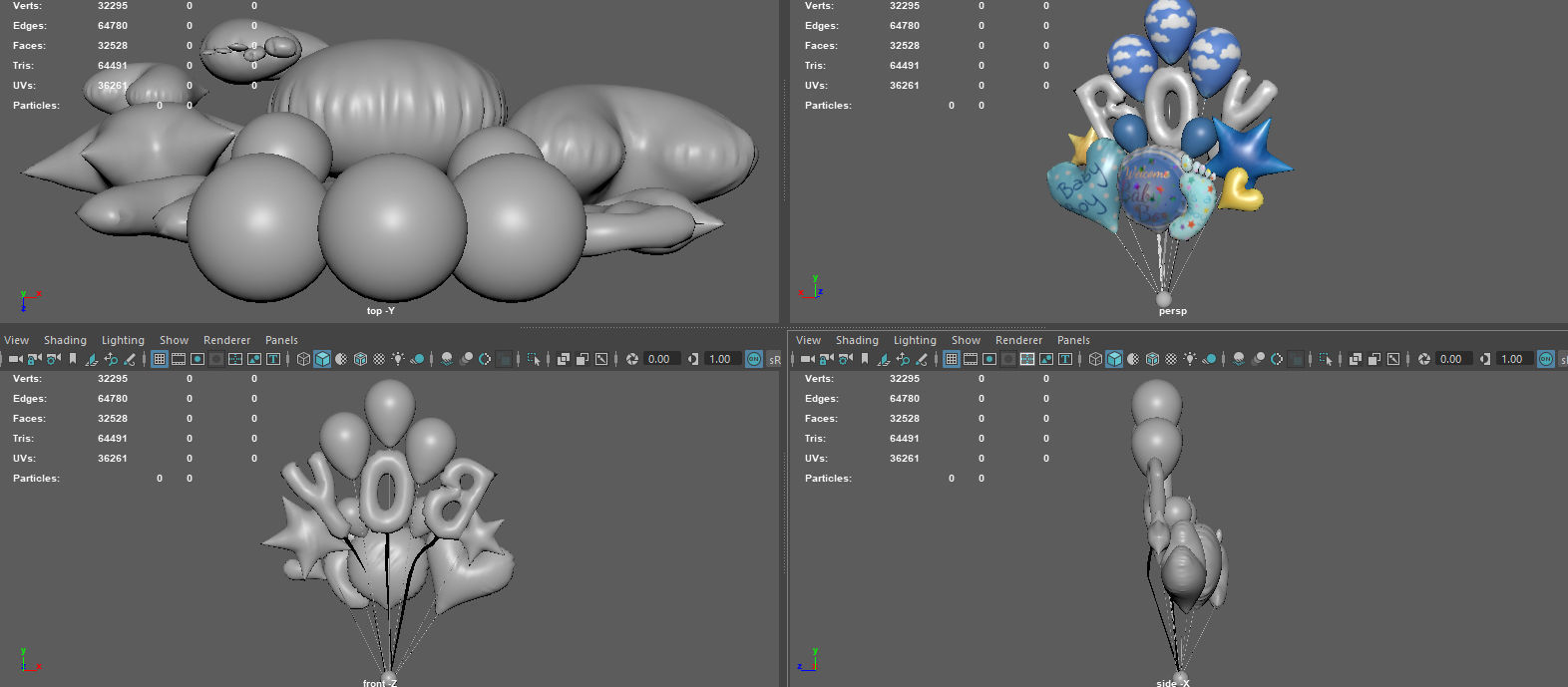 BABY BOY BALLOON 3D model_10