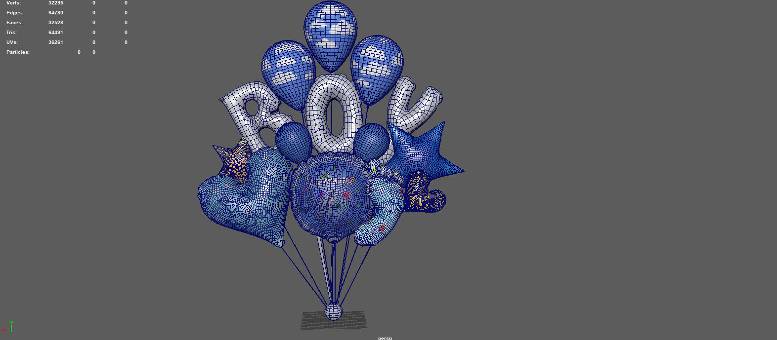 BABY BOY BALLOON 3D model_8