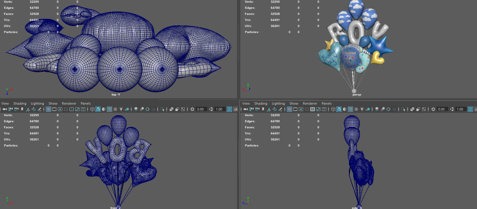 BABY BOY BALLOON 3D model_11