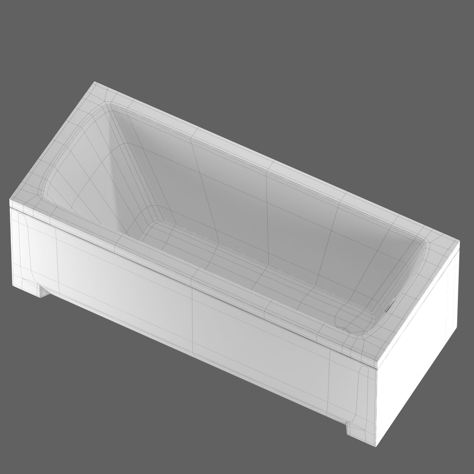 OPTIMA RECTANGULAR BATH Free 3D model_6
