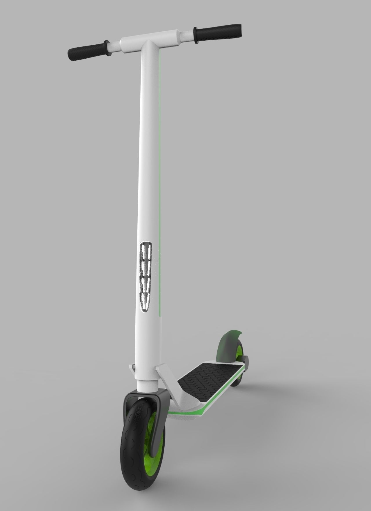 Scooter electric with design 3D model_3