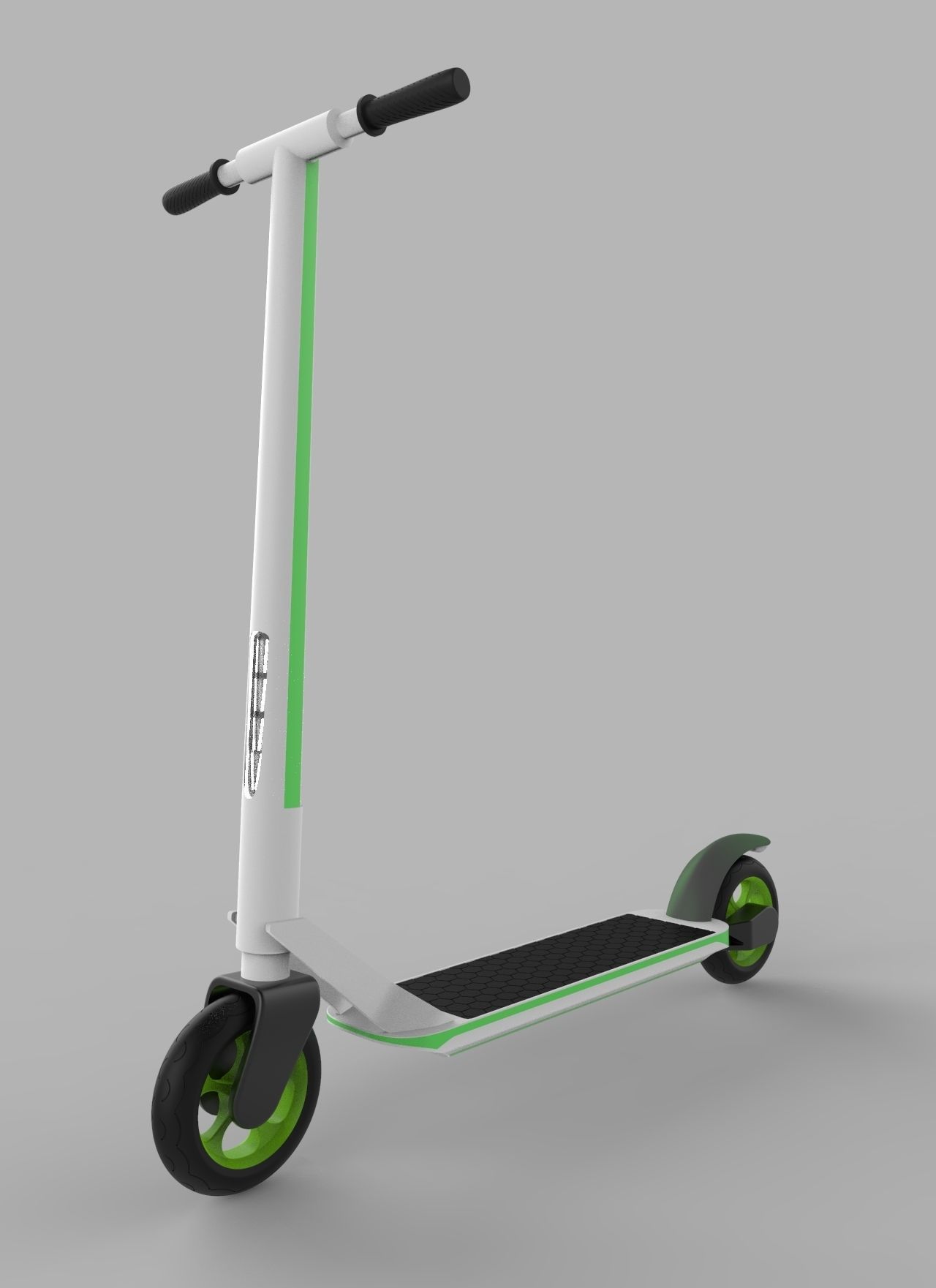 Scooter electric with design 3D model_1