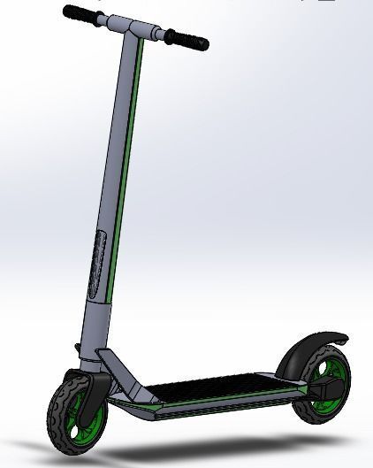 Scooter electric with design 3D model_15