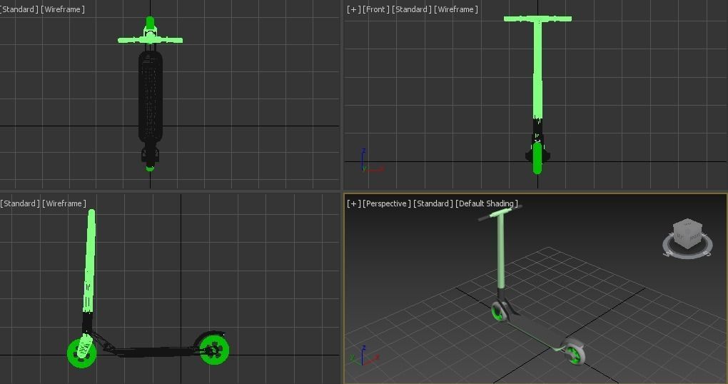 Scooter electric with design 3D model_20