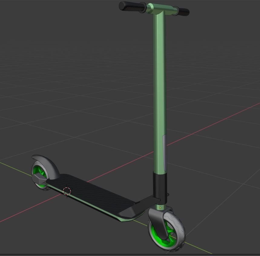 Scooter electric with design 3D model_14
