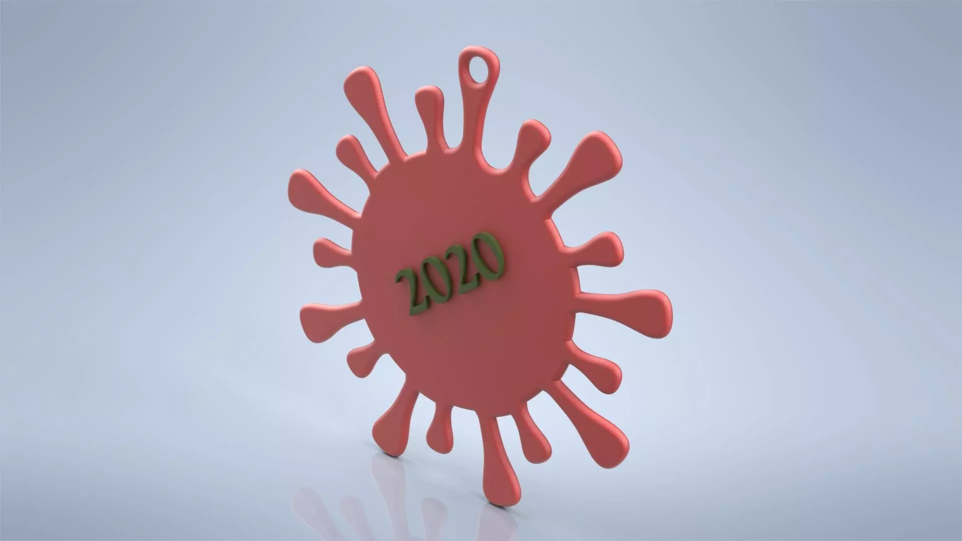 COVID-19 Christmas Ornament I Survived 2020 COVID 3D print model_0
