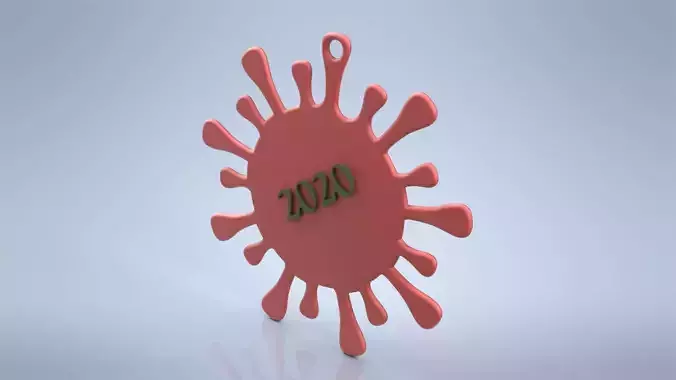 COVID-19 Christmas Ornament I Survived 2020 COVID 3D print model