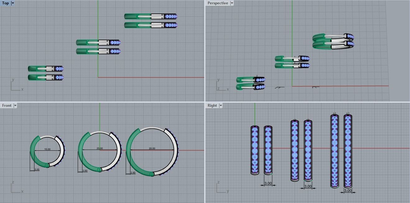 hoop earring 3 sizes model 60 3D print model_14