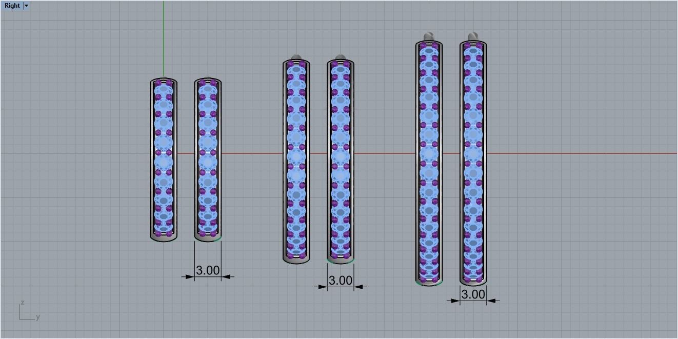 hoop earring 3 sizes model 60 3D print model_12