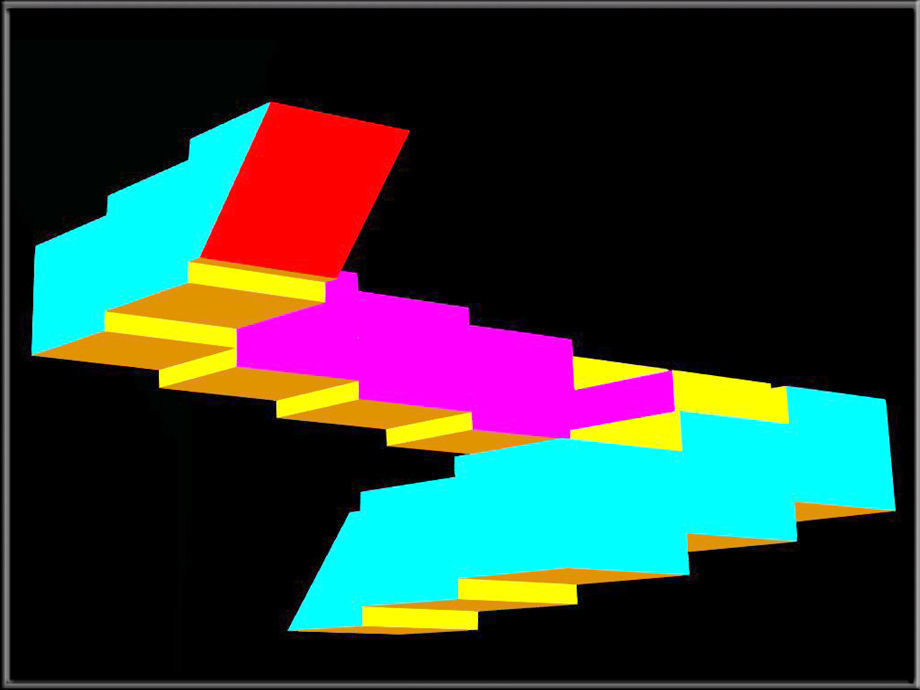 Penrose Stair Low-poly 3D model_1