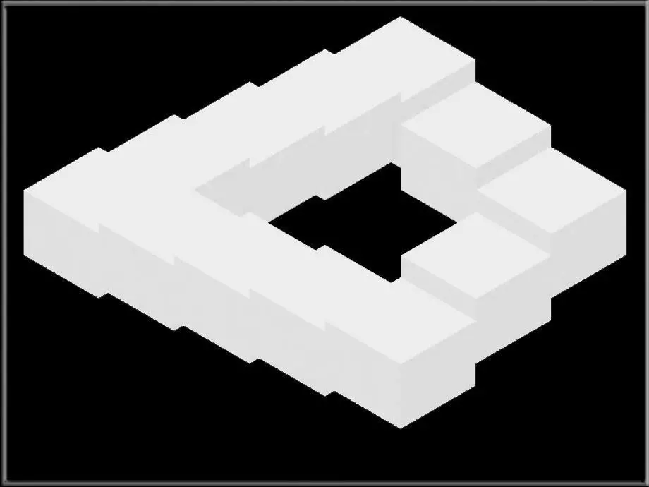 Penrose Stair Low-poly 3D model_0