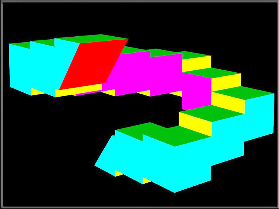 Penrose Stair Low-poly 3D model_2