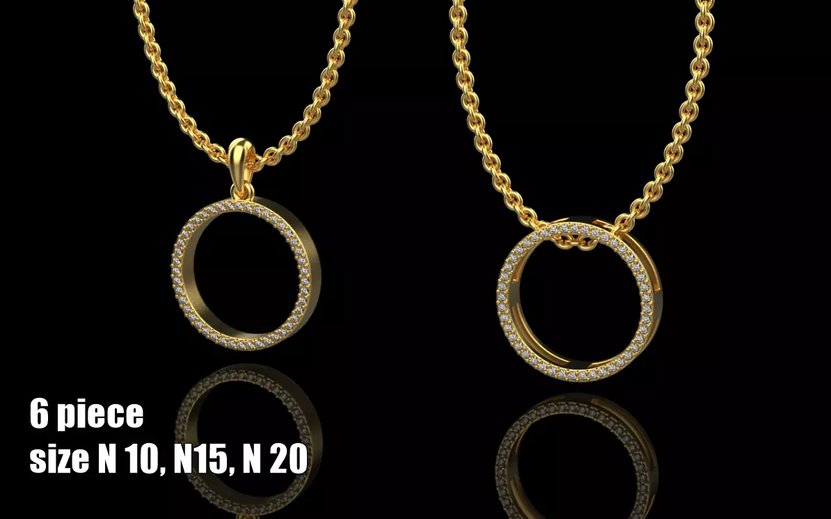 Round pendant 3D print model