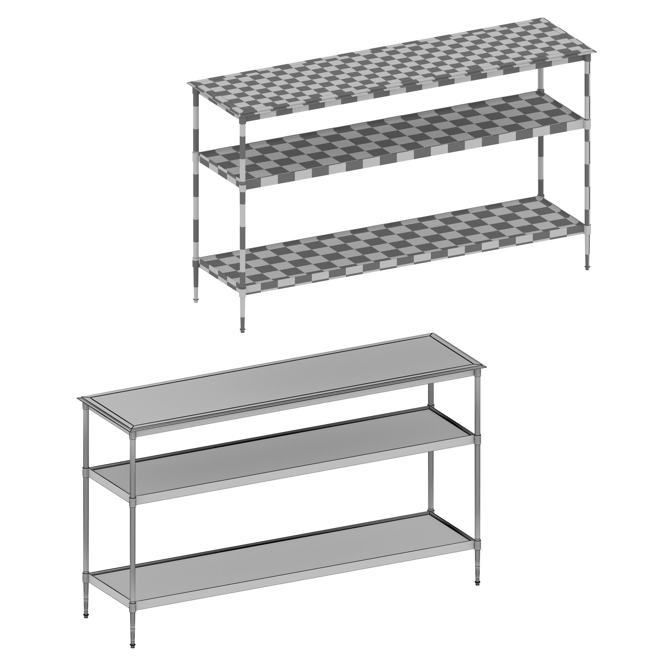 Kyra Console Table Crate and Barrel 3D model_11