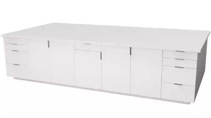 cabinet desk with drawers Free 3D model