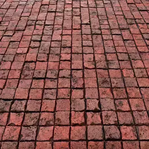 Red Grunge Brick Wall-PBR-02