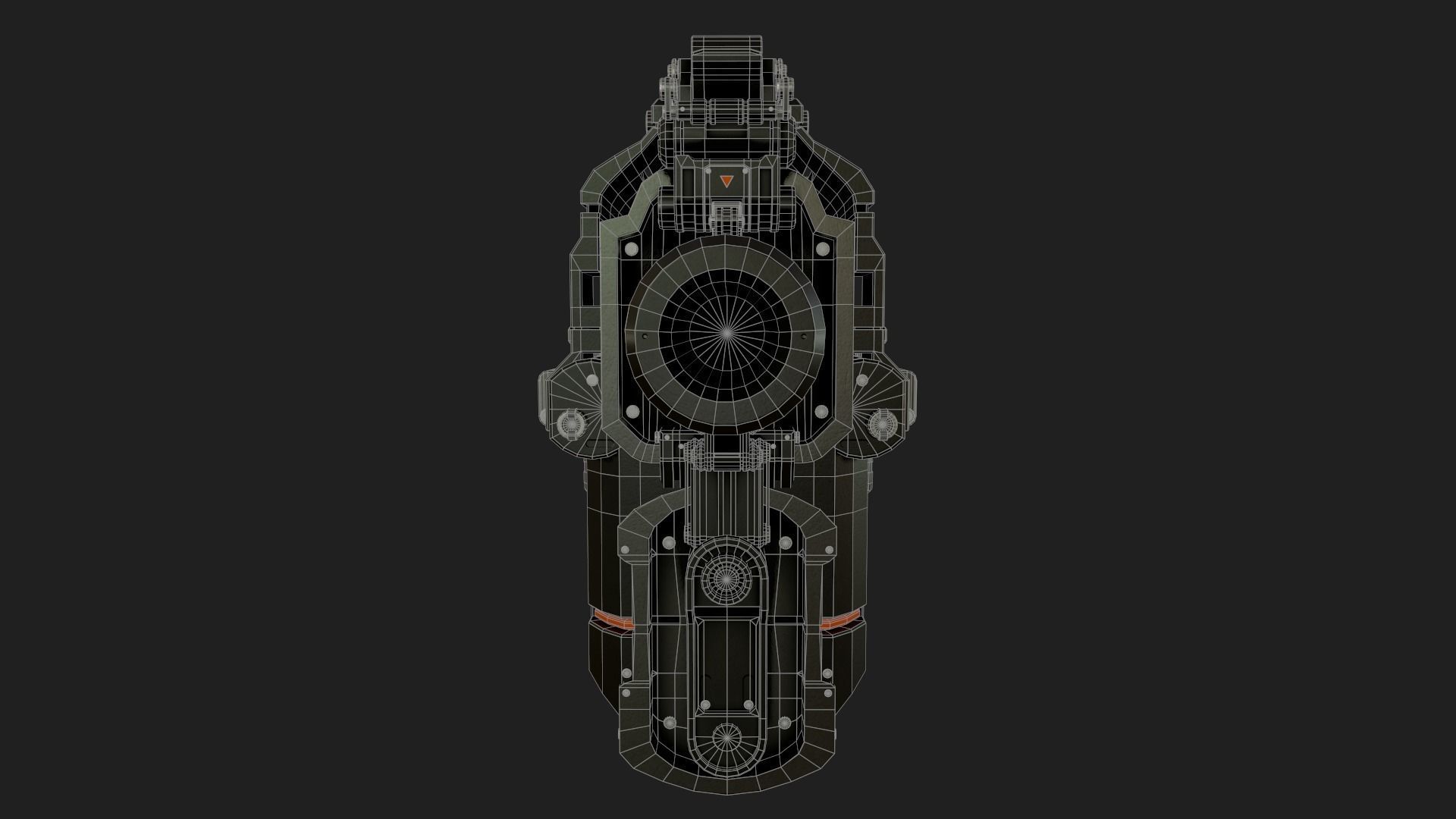 Gun Sci-Fi Low-poly 3D model_12