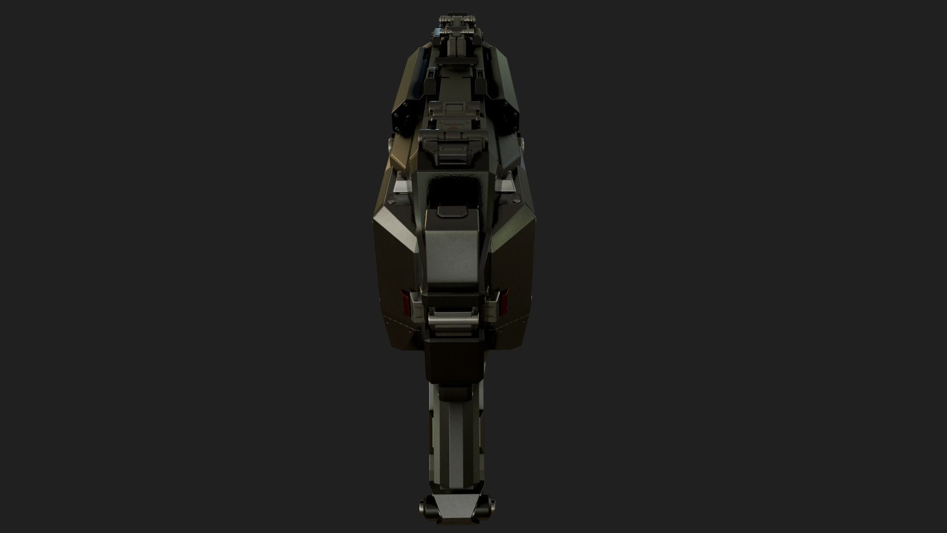 Gun Sci-Fi Low-poly 3D model_7