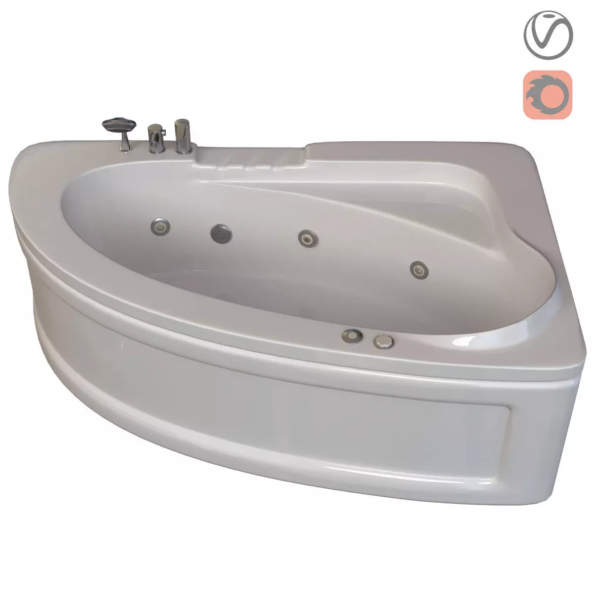 bathtub 702 ariana 3D model_0