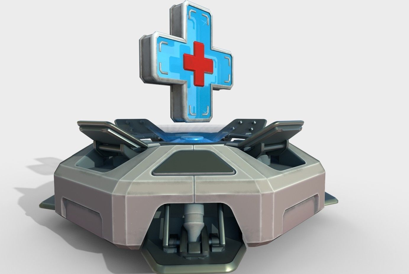 Medical kit Low-poly 3D model_8