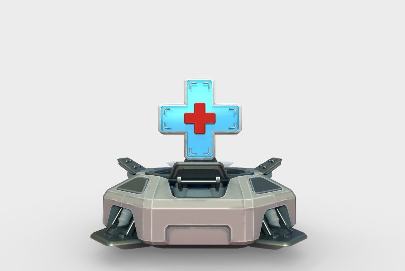 Medical kit Low-poly 3D model_10