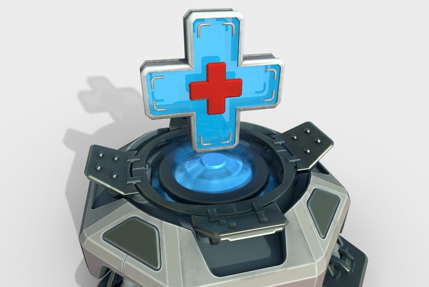 Medical kit Low-poly 3D model_7